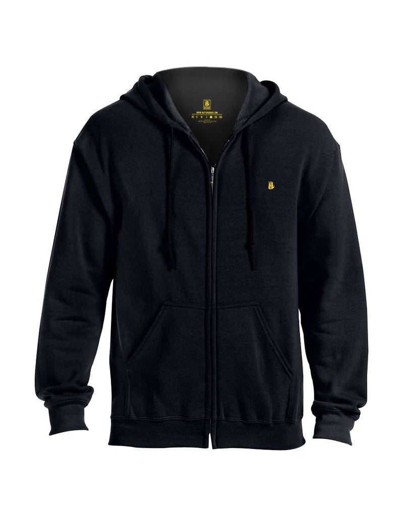 Battleraddle Yellow Snake Logo Mens Blended Zip Up Hoodie With Pockets shirt|custom|veterans|Apparel-Mens Hoodies-Cotton/Dryfit Blend