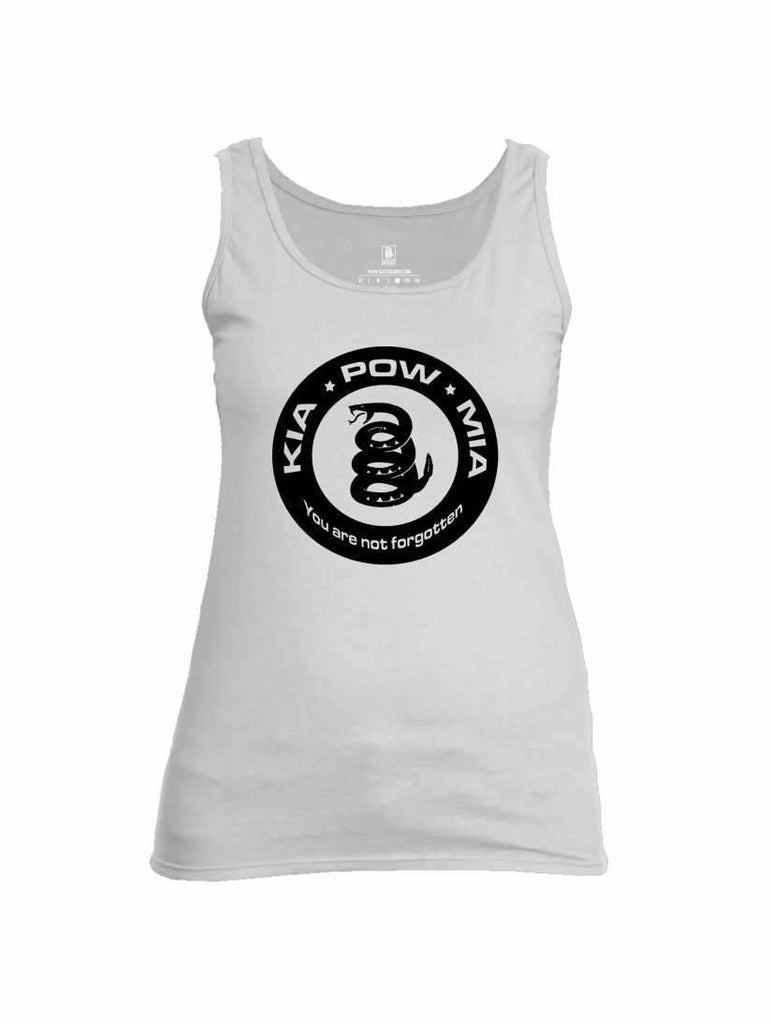 Battleraddle KIA POW MIA You Are Not Forgotten Womens Cotton Tank Top shirt|custom|veterans|Apparel-Womens Tank Tops-Cotton