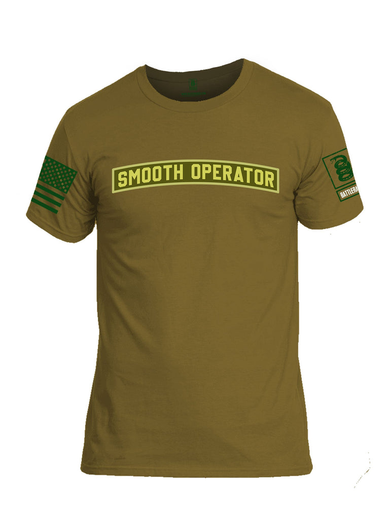 Battleraddle Smooth Operator Dark Green Sleeves Men Cotton Crew Neck T-Shirt