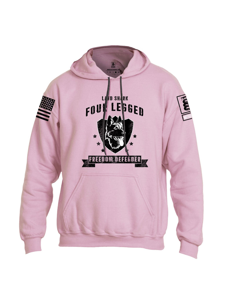 Battleraddle Four Legged Freedom Defender Black Sleeves Uni Cotton Blended Hoodie With Pockets