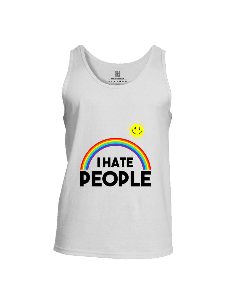 Battleraddle I Hate People {sleeve_color} Sleeves Men Cotton Cotton Tank Top