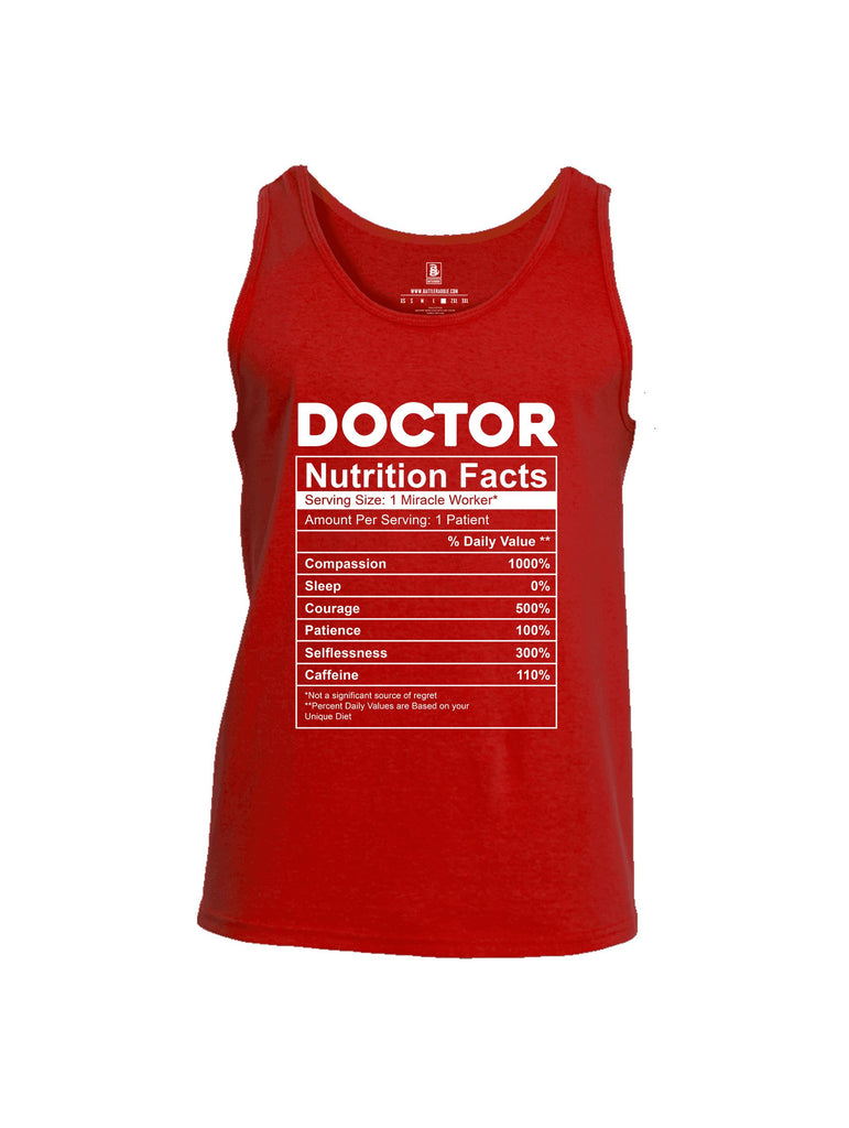 Battleraddle Doctor Nutrition Facts White Sleeves Men Cotton Cotton Tank Top