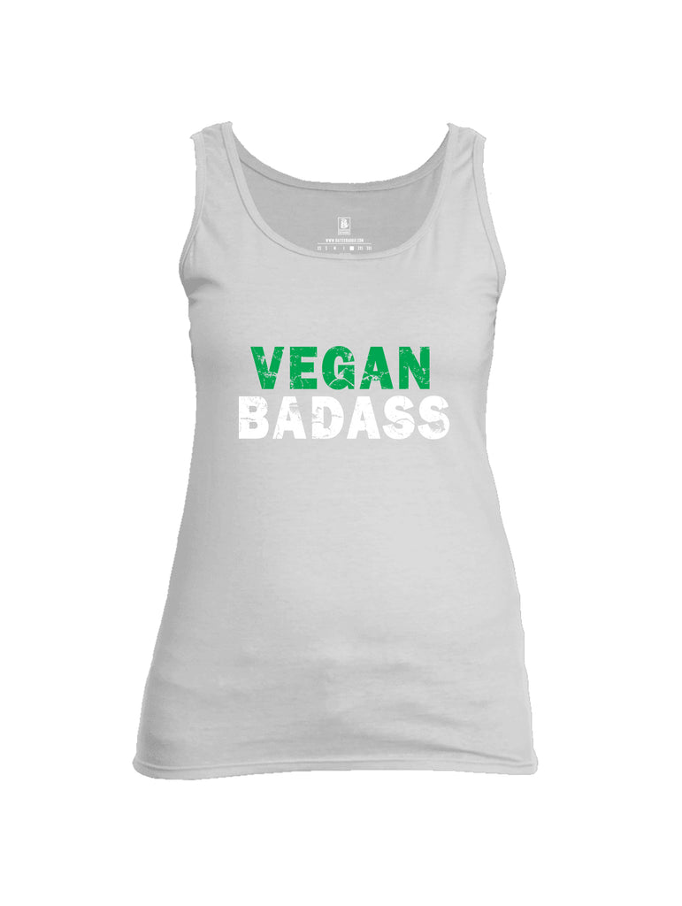 Battleraddle Vegan Badass White {sleeve_color} Sleeves Women Cotton Cotton Tank Top