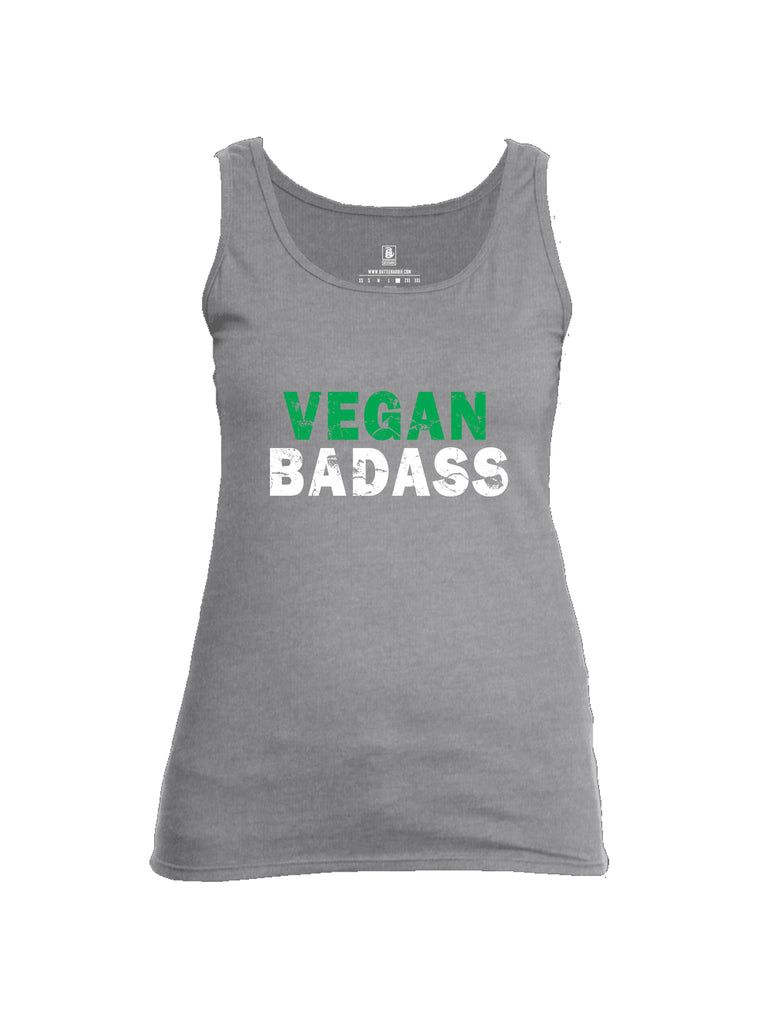 Battleraddle Vegan Badass White {sleeve_color} Sleeves Women Cotton Cotton Tank Top