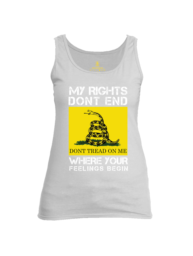 Battleraddle My Rights Dont End Where Your Feelings Begin {sleeve_color} Sleeves Women Cotton Cotton Tank Top