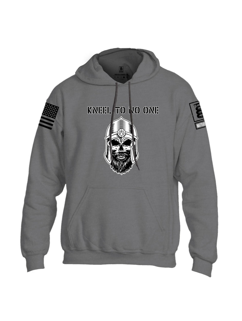 Battleraddle Kneel To No One Black Sleeves Uni Cotton Blended Hoodie With Pockets