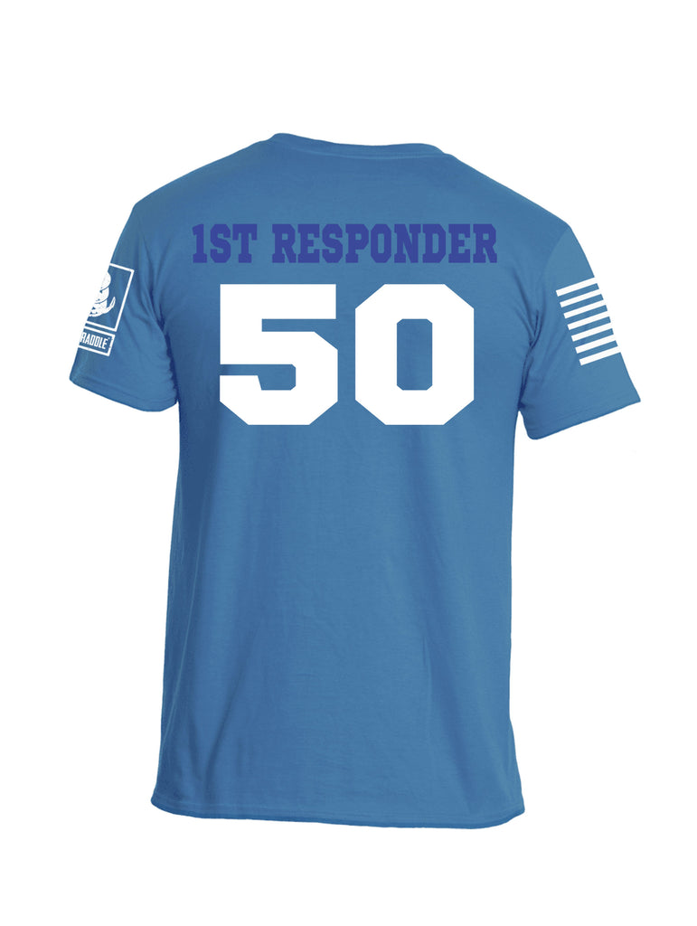 Battleraddle Blue Bloods 1st Responder 50 Jersey White Sleeve Print Mens Cotton Crew Neck T Shirt - Battleraddle® LLC