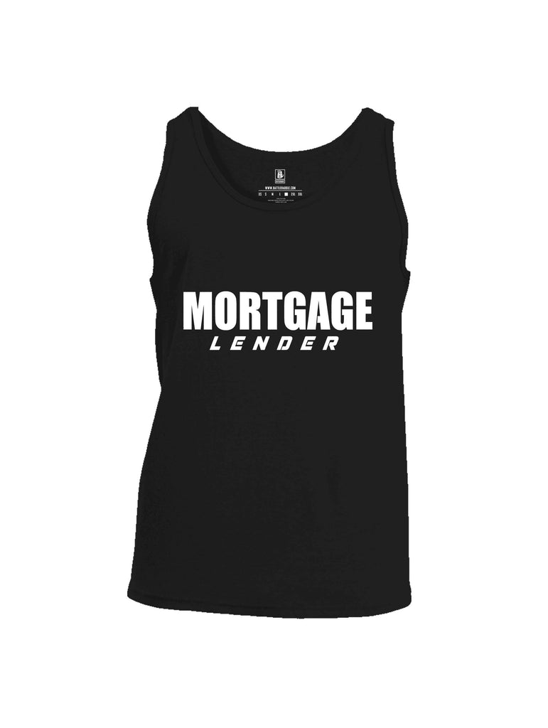 Battleraddle Mortgage Lender White Sleeves Men Cotton Cotton Tank Top