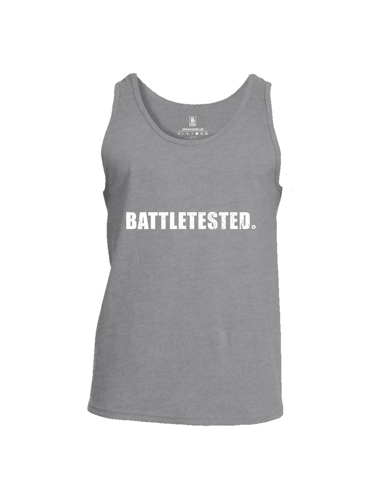 Battleraddle Battletested White {sleeve_color} Sleeves Men Cotton Cotton Tank Top