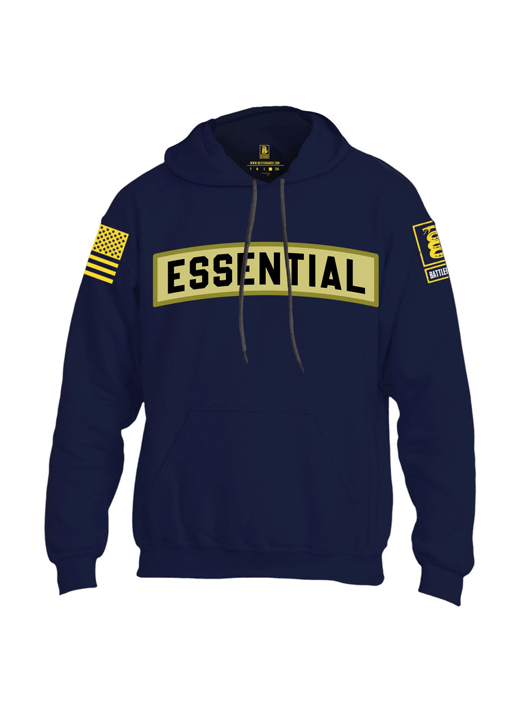 Battleraddle Essential Yellow Sleeves Uni Cotton Blended Hoodie With Pockets