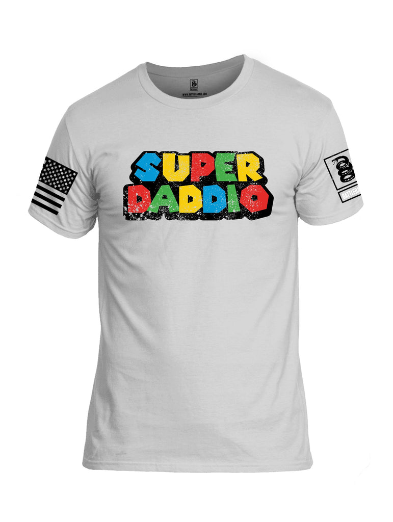 Battleraddle Super Daddio Black Sleeves Men Cotton Crew Neck T-Shirt