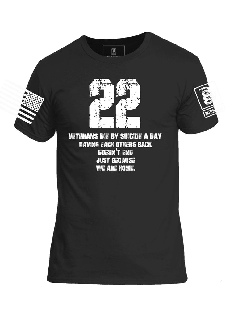 Battleraddle 22 Veteran Suicide Per Day Mens Patriotic Cotton Crew Neck T Shirt - Battleraddle® LLC