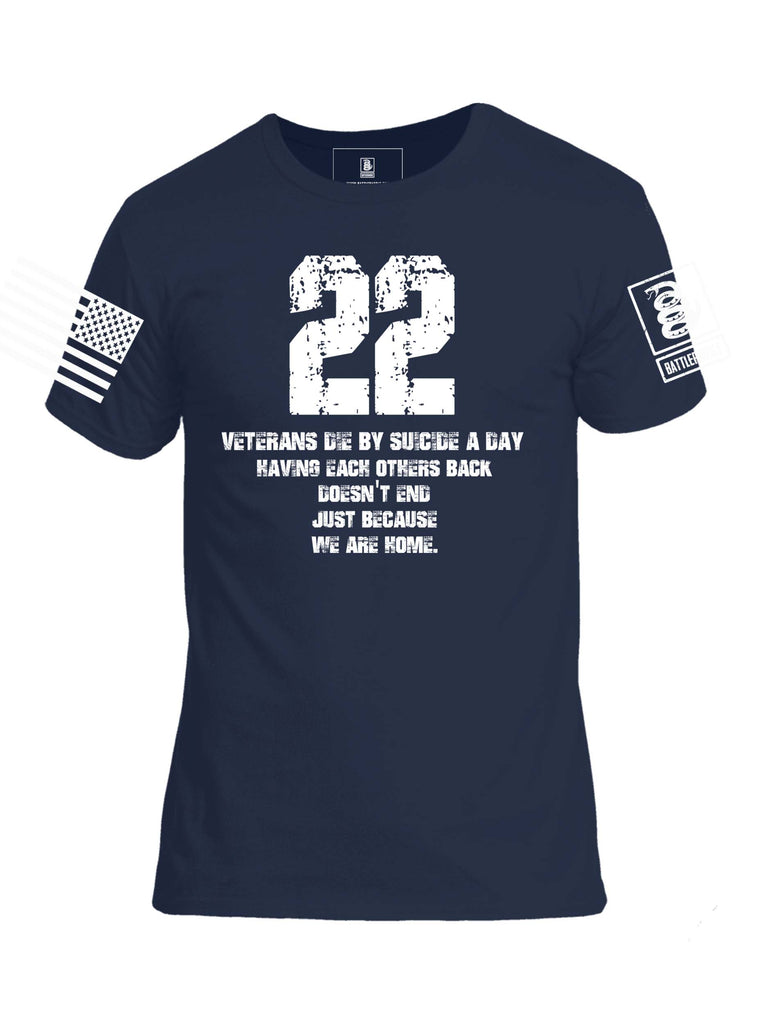 Battleraddle 22 Veteran Suicide Per Day Mens Patriotic Cotton Crew Neck T Shirt - Battleraddle® LLC