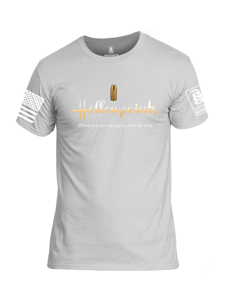 Battleraddle Hollowpoints  White Sleeves Men Cotton Crew Neck T-Shirt