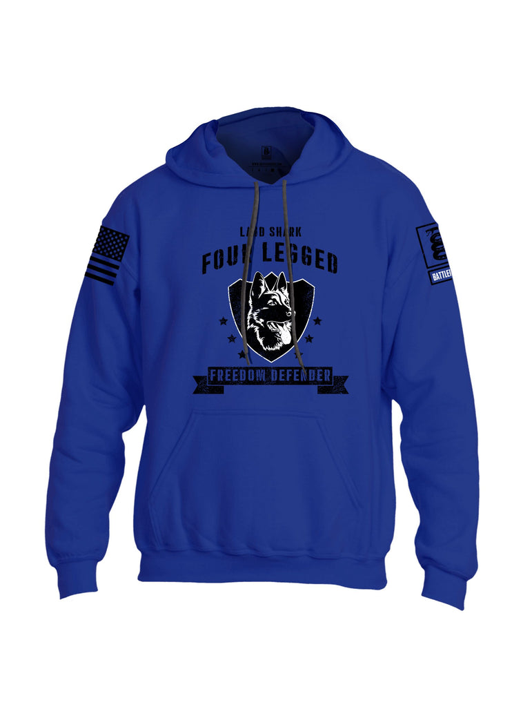 Battleraddle Four Legged Freedom Defender Black Sleeves Uni Cotton Blended Hoodie With Pockets