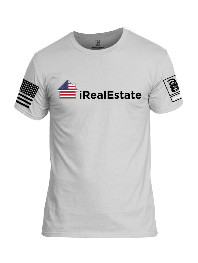 Battleraddle Irealestate Black Sleeves Men Cotton Crew Neck T-Shirt