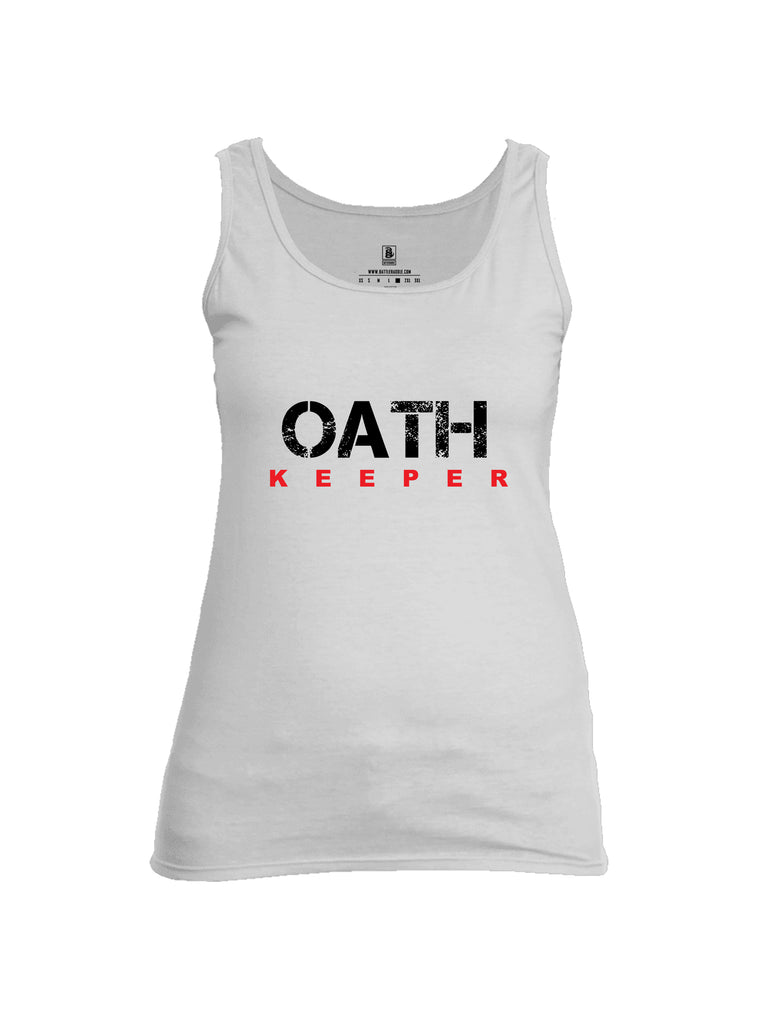 Battleraddle Oath Keeper Black {sleeve_color} Sleeves Women Cotton Cotton Tank Top