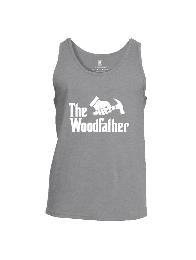 Battleraddle The Woodfather White Sleeves Men Cotton Cotton Tank Top