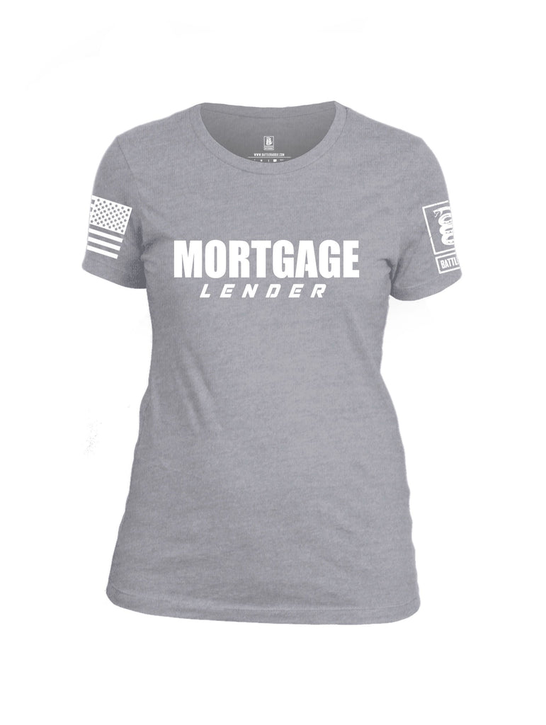 Battleraddle Mortgage Lender White Sleeves Women Cotton Crew Neck T-Shirt