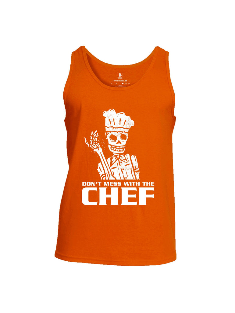 Battleraddle Dont Mess With The Chef White Sleeves Men Cotton Cotton Tank Top