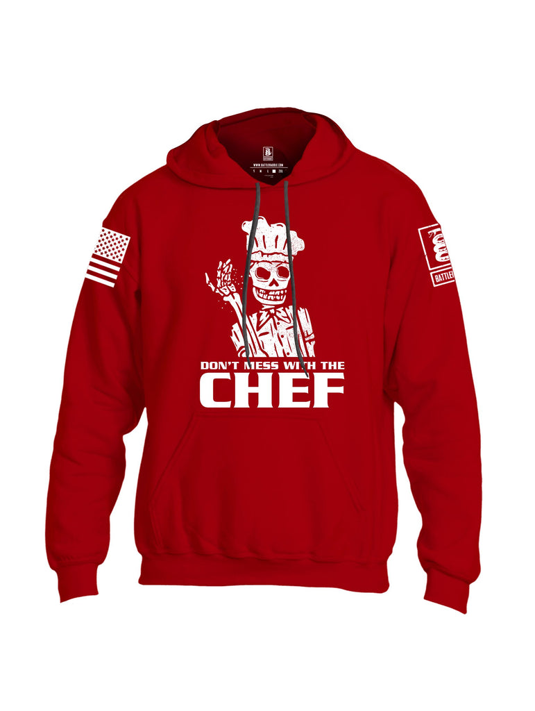 Battleraddle Dont Mess With The Chef White Sleeves Uni Cotton Blended Hoodie With Pockets