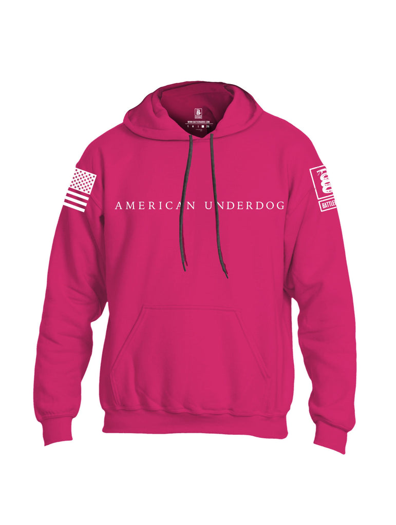 Battleraddle American Underdog White Sleeves Uni Cotton Blended Hoodie With Pockets