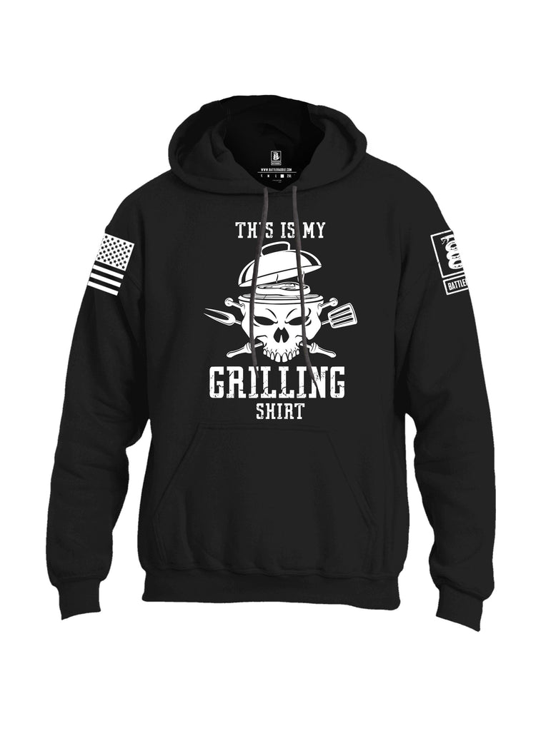 Battleraddle This Is My Grilling Shirt White Sleeves Uni Cotton Blended Hoodie With Pockets