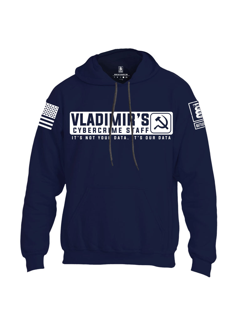 Battleraddle Vladimir Cybercrime Staff White Sleeves Uni Cotton Blended Hoodie With Pockets