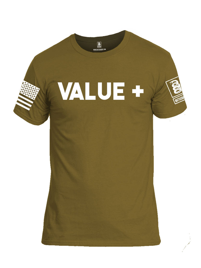 Battleraddle Value Add White Sleeves Men Cotton Crew Neck T-Shirt