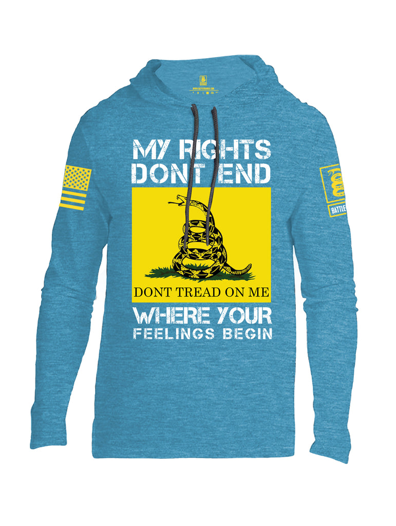 Battleraddle My Rights Dont End Where Your Feelings Begin {sleeve_color} Sleeves Men Cotton Thin Cotton Lightweight Hoodie