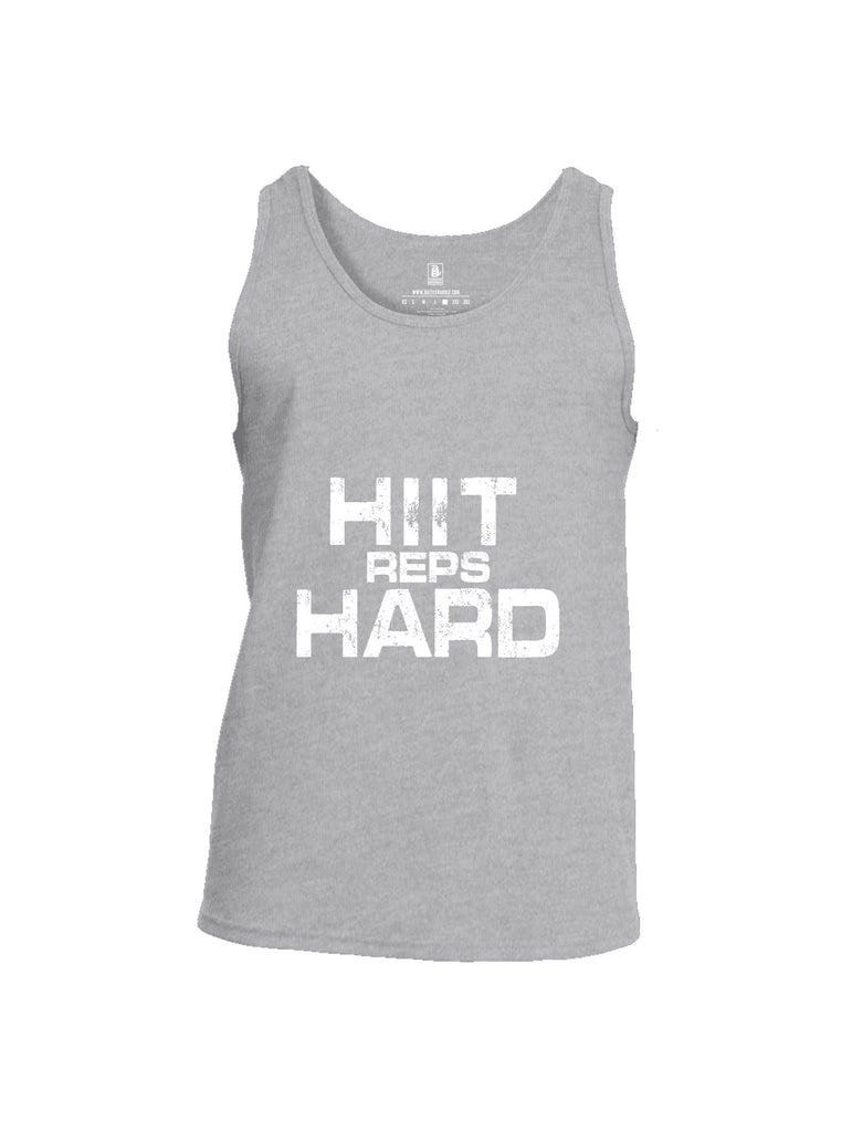 Battleraddle Hiit Reps Hard White Sleeves Men Cotton Cotton Tank Top