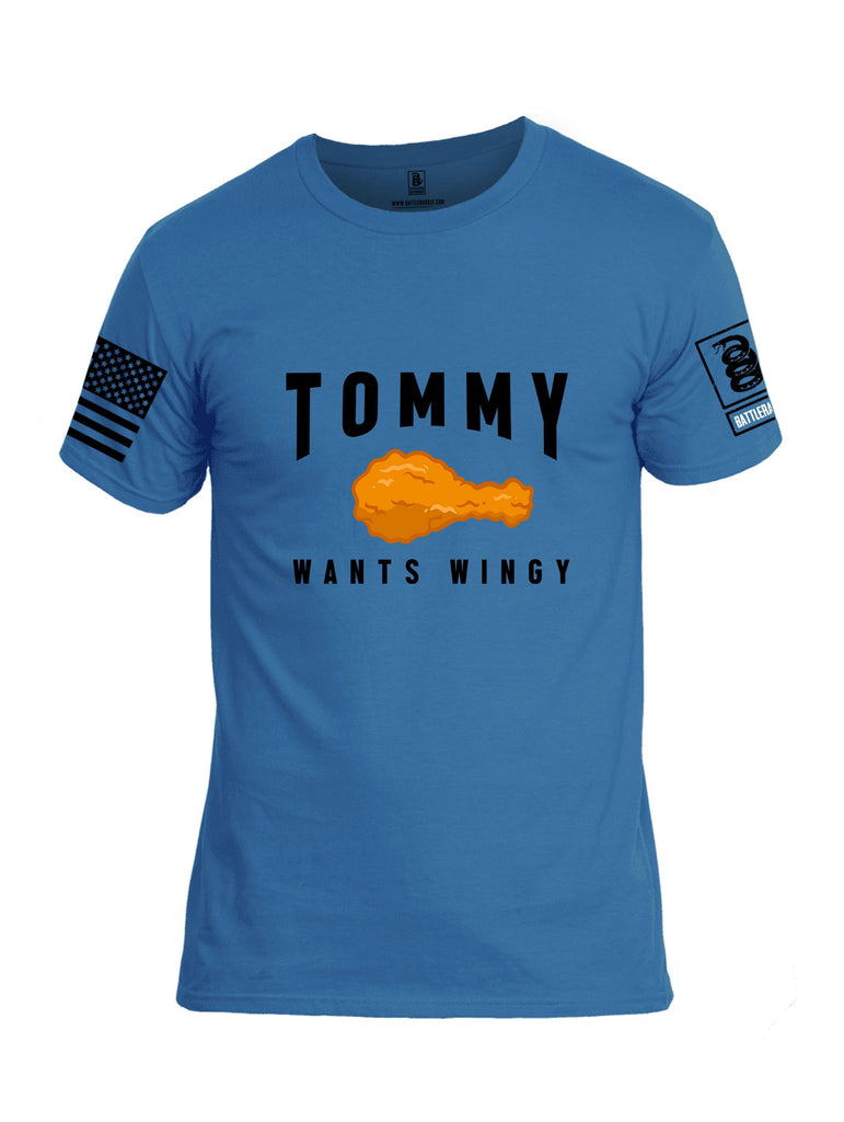 Battleraddle Tommy Wants Wingy Black Sleeves Men Cotton Crew Neck T-Shirt