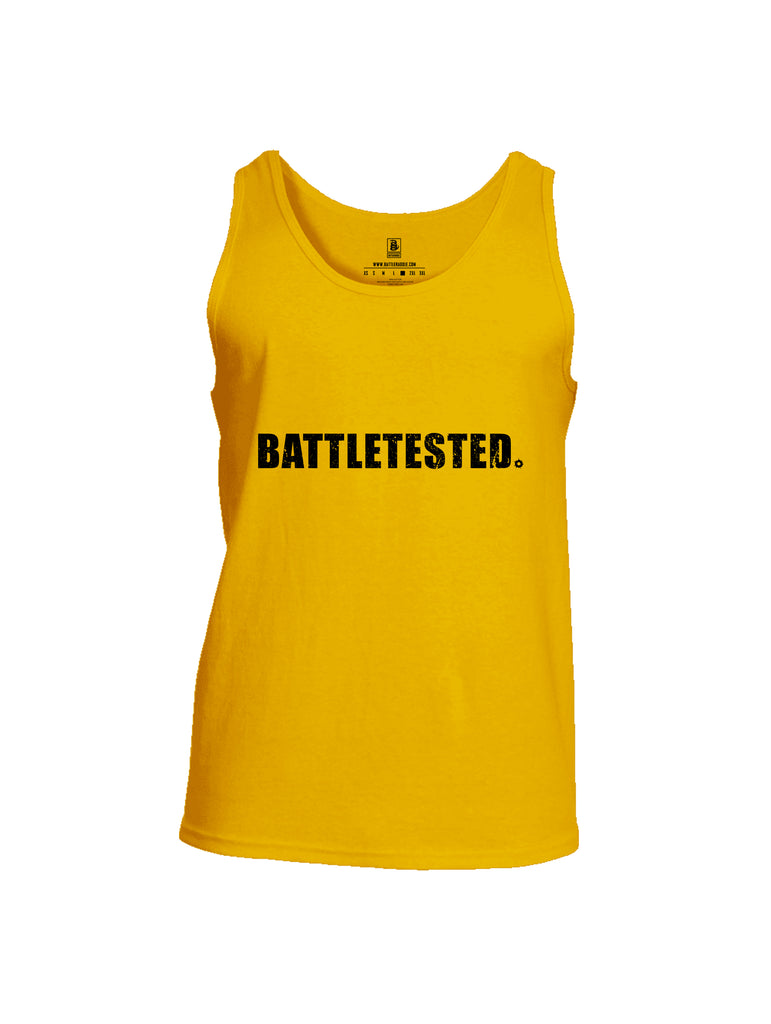 Battleraddle Battletested Black {sleeve_color} Sleeves Men Cotton Cotton Tank Top