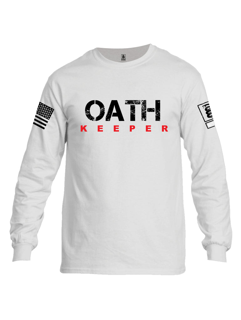 Battleraddle Oath Keeper Black {sleeve_color} Sleeves Men Cotton Crew Neck Long Sleeve T Shirt