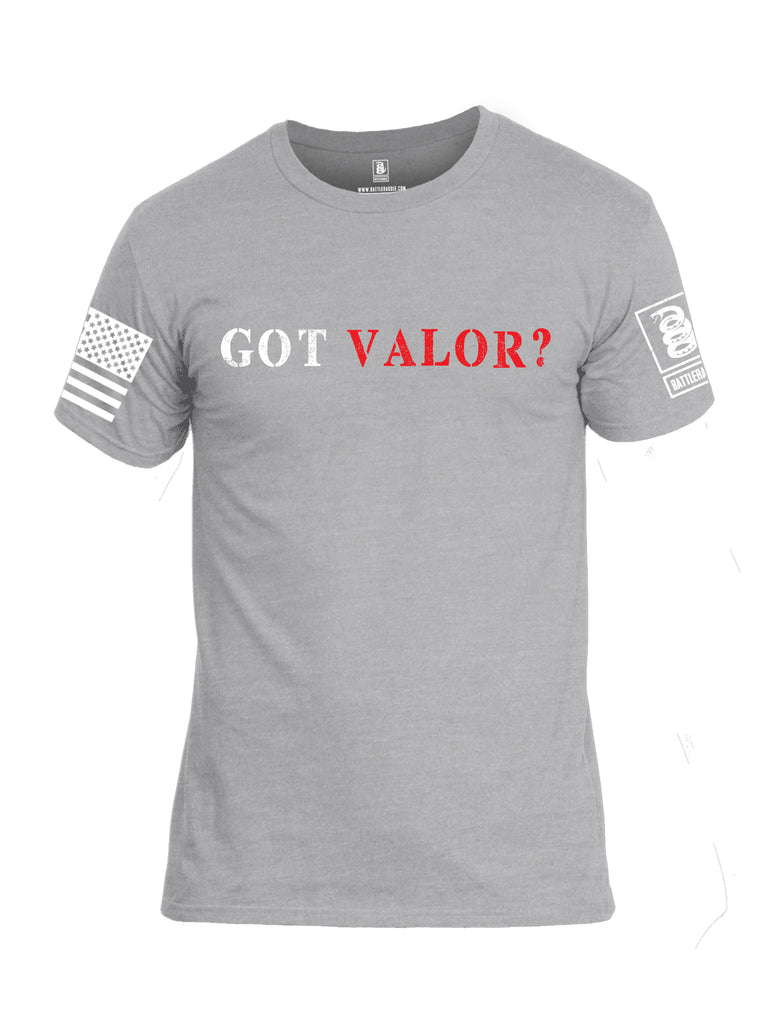 Battleraddle Got Valor  {sleeve_color} Sleeves Men Cotton Crew Neck T-Shirt