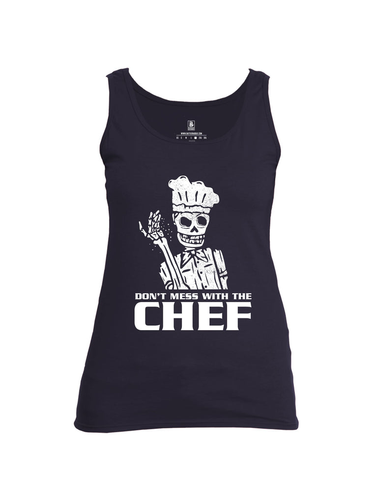 Battleraddle Dont Mess With The Chef White Sleeves Women Cotton Cotton Tank Top