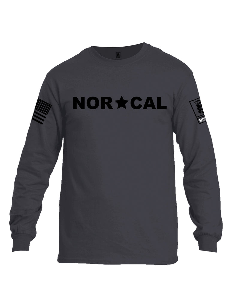 Battleraddle Nor Cal {sleeve_color} Sleeves Men Cotton Crew Neck Long Sleeve T Shirt