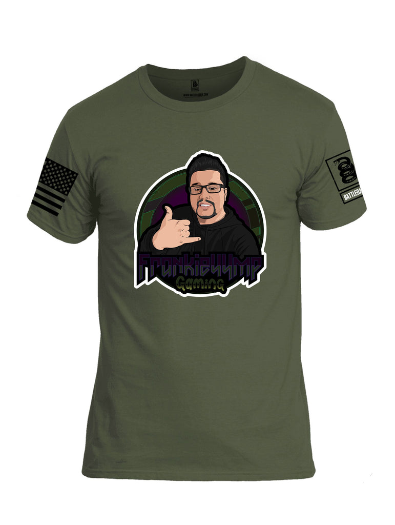 Battleraddle Frankie44Mp Gaming Dark Mode Black Sleeves Men Cotton Crew Neck T-Shirt