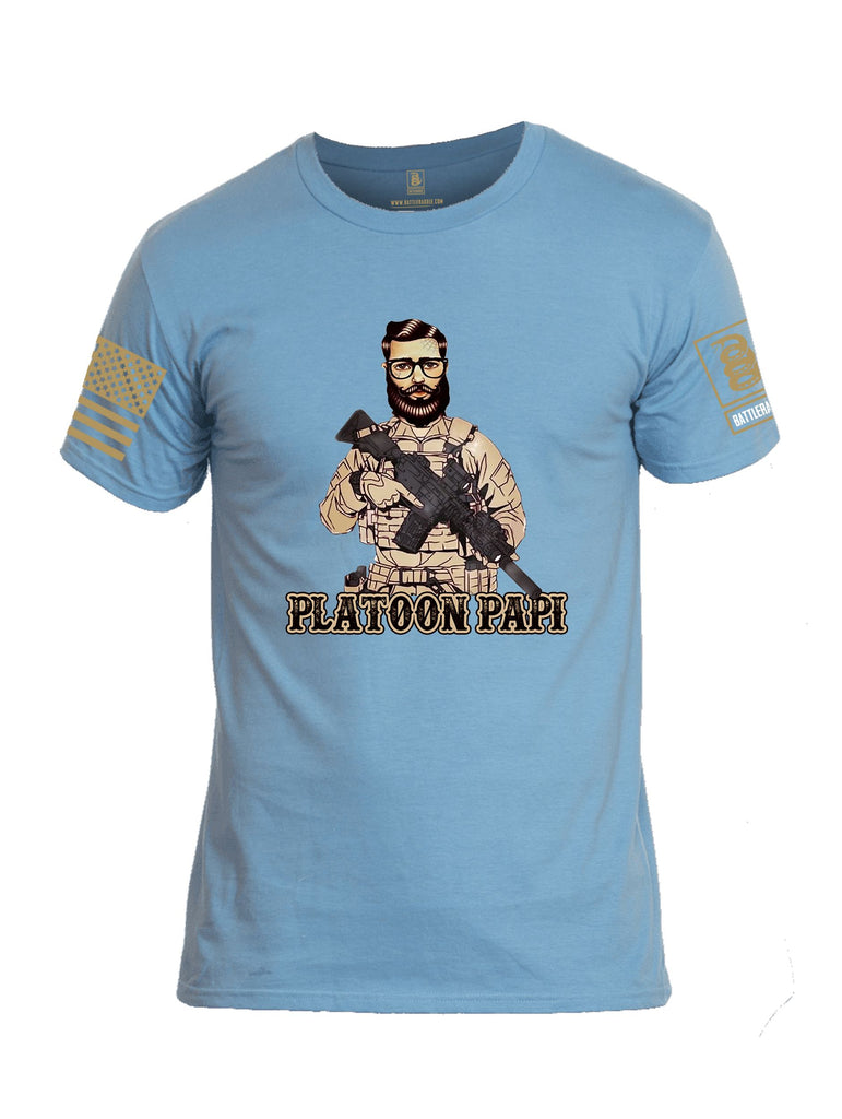 Battleraddle Platoon Papi Brass Sleeves Men Cotton Crew Neck T-Shirt