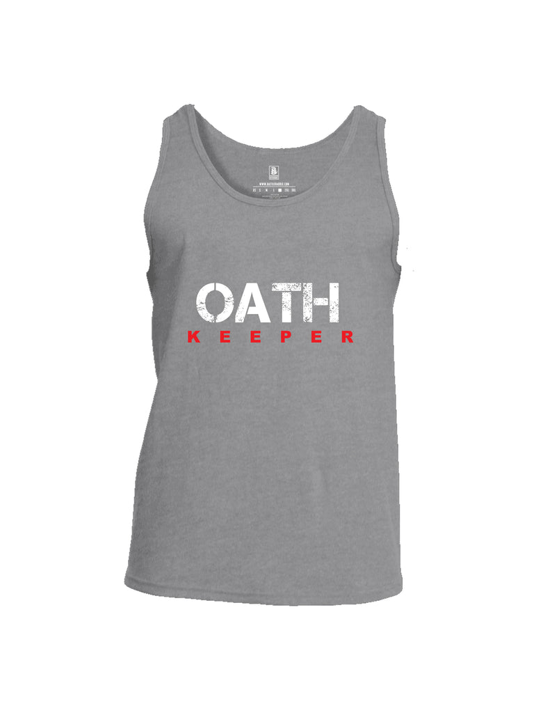 Battleraddle Oath Keeper White {sleeve_color} Sleeves Men Cotton Cotton Tank Top