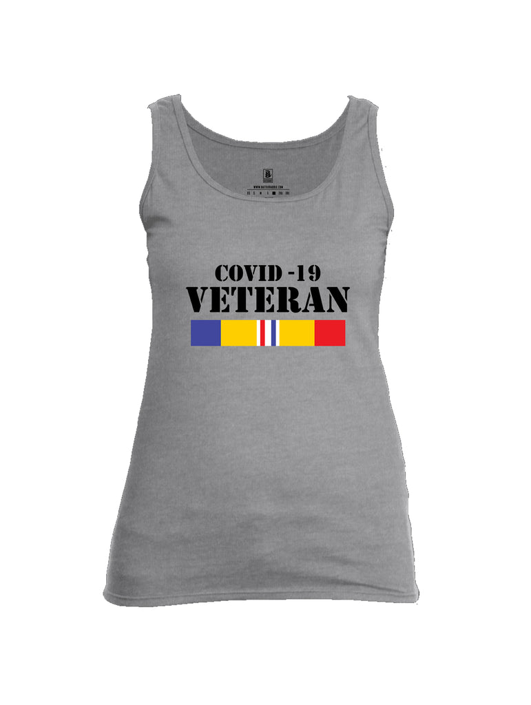 Battleraddle Covid 19 Veteran {sleeve_color} Sleeves Women Cotton Cotton Tank Top