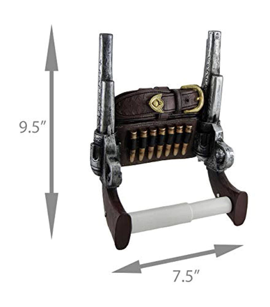 Battleraddle Wild West Six Shooter Double Pistols Toilet Paper Holder Decor shirt|custom|veterans|DSI