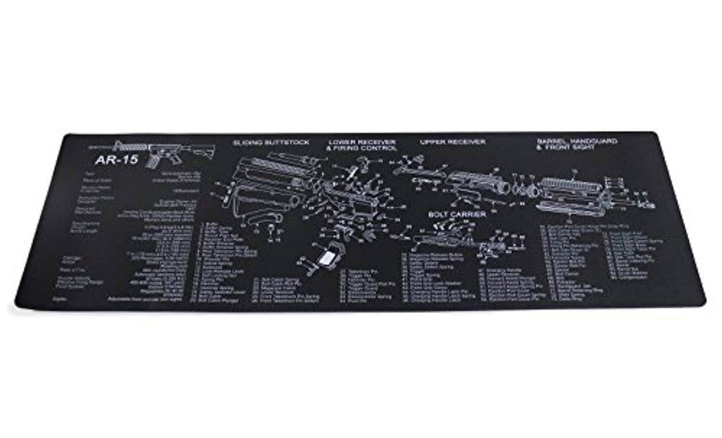 Battleraddle Tactical 12-Inch X 36-Inch Long Gun Cleaning Mat with AR15 Imprint shirt|custom|veterans|DSI