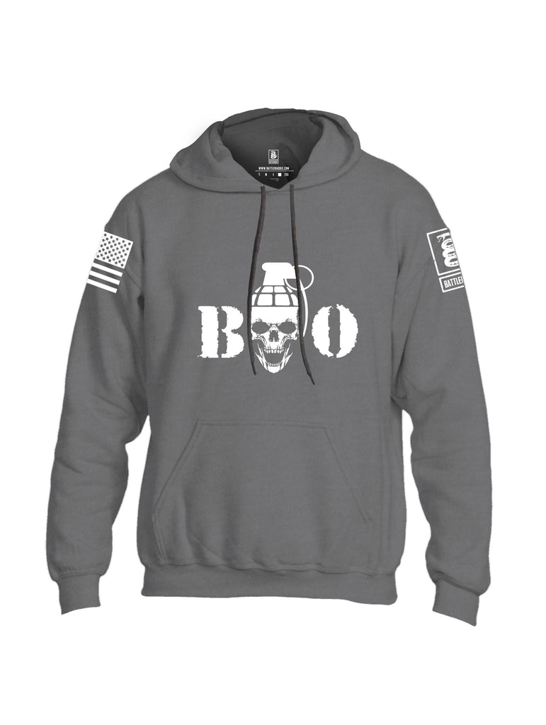 Battleraddle Boo White Sleeves Uni Cotton Blended Hoodie With Pockets