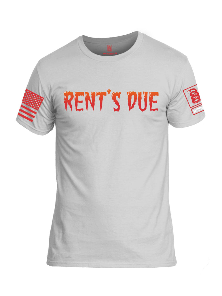 Battleraddle Rent'S Due {sleeve_color} Sleeves Men Cotton Crew Neck T-Shirt