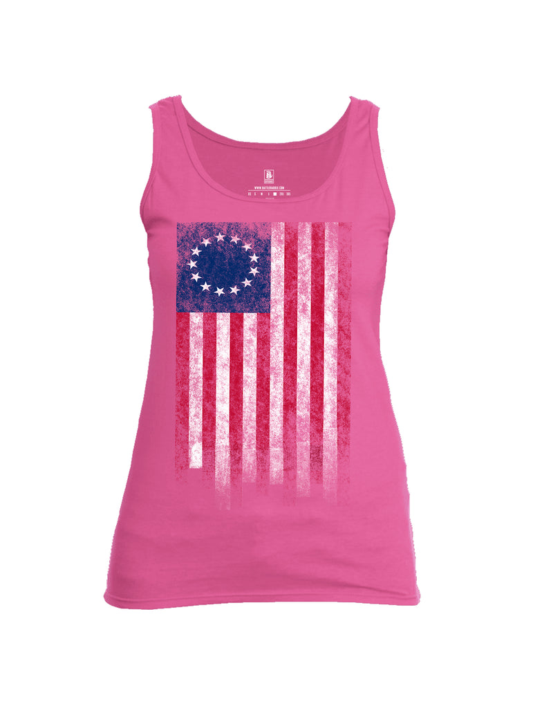 Battleraddle Thirteen Colonies Flag Women Cotton Cotton Tank Top