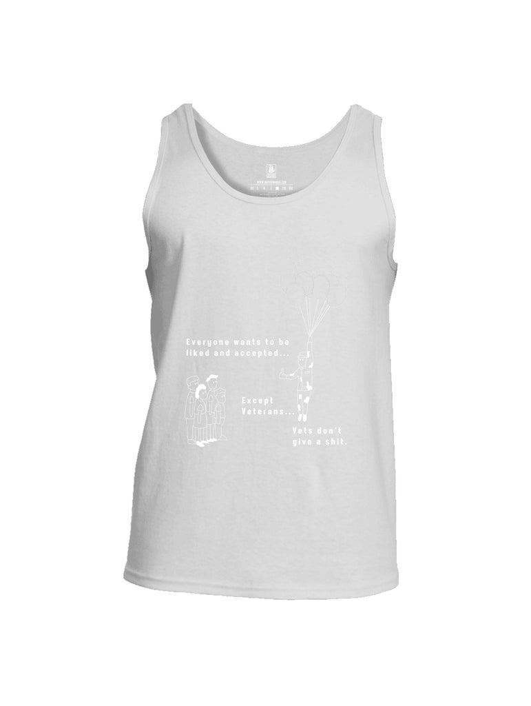 Battleraddle Everyone Wants To Be Liked And Accepted White Sleeves Men Cotton Cotton Tank Top