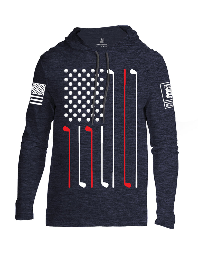 Battleraddle Golf Flag White {sleeve_color} Sleeves Men Cotton Thin Cotton Lightweight Hoodie