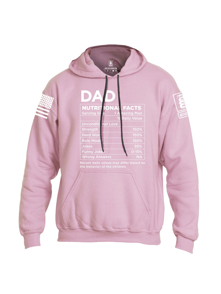 Battleraddle Dad Nutritional Facts White Sleeves Uni Cotton Blended Hoodie With Pockets