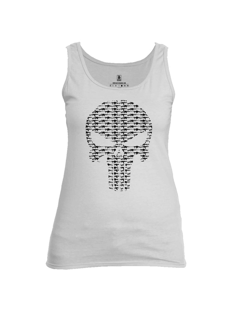 Battleraddle Expounder Skull And Guns Womens Cotton Tank Top